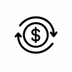 Refundable security deposit icon