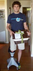 Jesse Thomas using RollerFoot during recovery from foot surgery